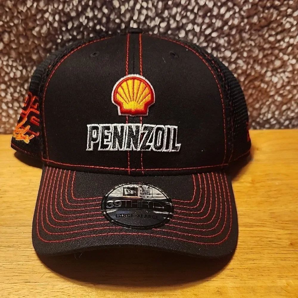 New Era 39Thirty Pennzoil Joey Logano Scuba Stretchfit Hats -New